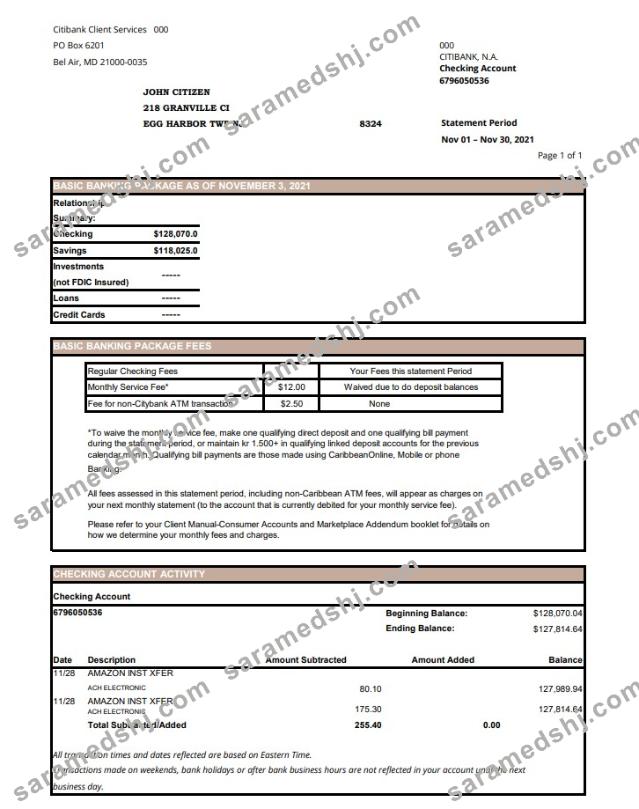 USA City Bank excel pdf